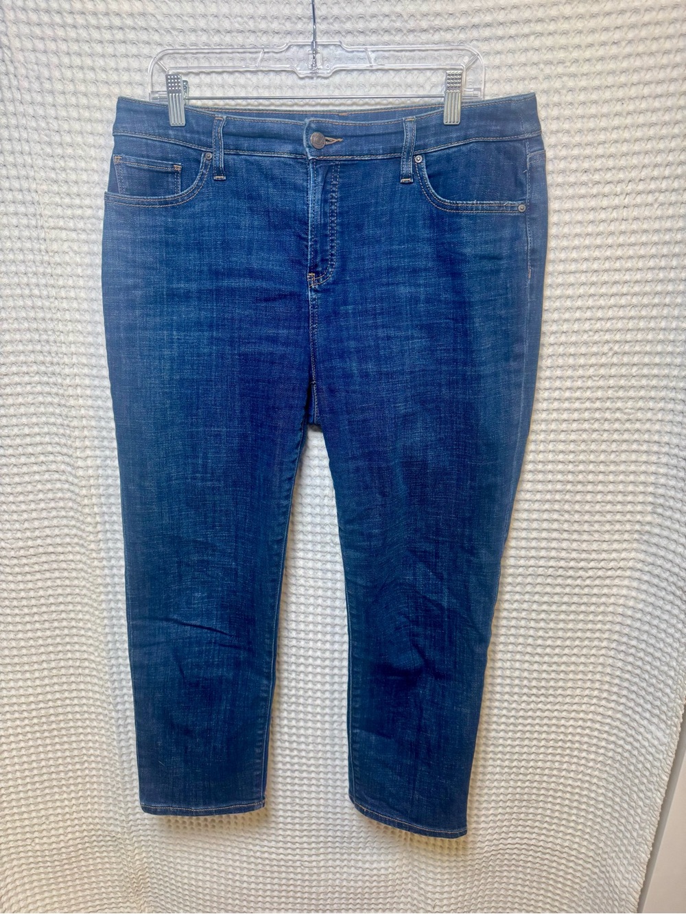 Chico's So Slimming Girlfriend Crop Jeans, Dark Wash Stretch Size 1.5/ US 10